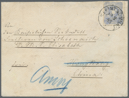 Br China - Besonderheiten: Incoming Mail, 1885, Germany, 20 Pf. Tied "KLEINSOMNAU 13.02.1885" To Navy  Cadet Aboard Corv - Other & Unclassified