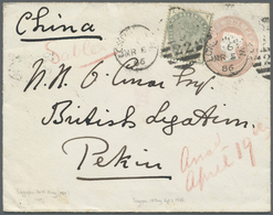 GA China - Besonderheiten: Incoming Mail, 1885, UK, Envelope QV 1d Uprated QV 5d Tied "LONDON S.W. MR 5 86" To "British - Other & Unclassified