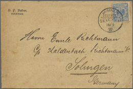 Br China - Besonderheiten: German Offices, Forerunners, Crown/eagle 20 Pf. Blue Tied "KDPA SHANGHAI 14/5 92" To Cover To - Other & Unclassified