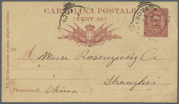China - Besonderheiten: Incoming Mail, Italy, Card 10 Cs. Canc. "GENOVA 23 10 93" To Shanghai/China W. Arrival Of German - Other & Unclassified