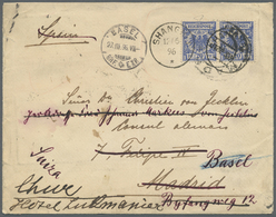 Br China - Besonderheiten: German Offices, Shanghai:  Forerunners, 1895 Crown/eagle 20 Pf., A Horizontal Pair Tied "SHAN - Altri & Non Classificati