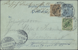 GA China - Besonderheiten: German Offices, 1898/1900,  "Pechihli", Germany Unovpt.  2 Pf. Card Germania Uprated Offices - Other & Unclassified