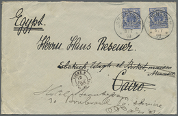 Br China - Besonderheiten: German Offices, Forerunners, 20 Pf. Crown/eagle (2) Tied "TIENTSIN 6/7 98" To Cover To Cairo/ - Other & Unclassified