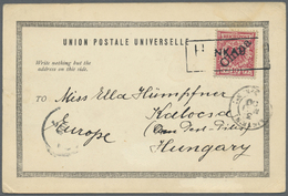 China - Besonderheiten: German Offices, 10 Pf. Tied Boxed "HANKAU" To Ppc (Hankow, Bund At High Water) To Hungary, Trans - Altri & Non Classificati
