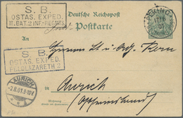 GA China - Besonderheiten: German Offices, Field Post, Pehchihli Card 5 Pf. Canc. "PEKING 17/6 01" To Germany, Two Boxed - Altri & Non Classificati