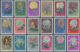 ** China - Volksrepublik: 1960/61, Chrysanthemum Sets I-III, Mint Never Hinged MNH But Ex-5 Were Stuck And Slight Paper - Other & Unclassified