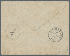 Br Französisch-Indochina: 1895. Envelope Addressed To France Bearing Indo-China SG 13, 25c Black/rose Tied By 'Ligne De - Storia Postale