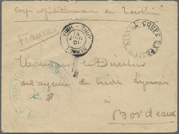 Br Französisch-Indochina: 1901. Military Mail Envelope Endorsed 'Corps Expeditionnaire Du Tonkin' Addressed To France Ca - Storia Postale