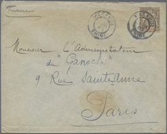 Br Französisch-Indochina: 1902. Envelope Addressed To Paris Bearing Lndo-China SG 25. 15c Grey Tied By Packhoi/Chine Dou - Storia Postale