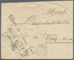 Br Französisch-Indochina: 1903. Stampless Envelope (creased, Vertical Fold And Shortened At Right) Written From Shono-Ho - Covers & Documents