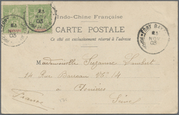Br Französisch-Indochina: 1903. Picture Post Card Of 'Inauguration Of The Hanoi Expo By The Governor' Addressed To Franc - Lettres & Documents