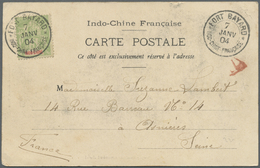 Br Französisch-Indochina: 1904. Picture Post Card Of 'Mandarin And Annamites, Tonkin' Addressed To France Bearing Indo-C - Lettres & Documents