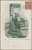 Br Französisch-Indochina: 1904. Picture Post Card Of 'Le Grand Chef Des Bonzes, Sang-Kreatk' Addressed To Algeria Bearin - Covers & Documents