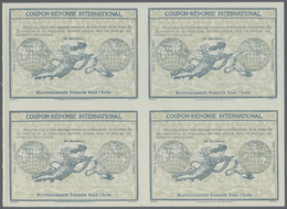 GA Französisch-Indochina: 1906, International Reply Coupon 30 C., Design "Rome", Block Of 4, Unused, Fine, Very Scarce, - Lettres & Documents