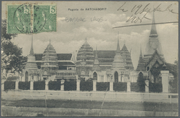 Br Französisch-Indochina: 1906. Picture Post Card Of 'Ratchabopit Pagoda, Ubon, Siam' Addressed To France Written From U - Covers & Documents