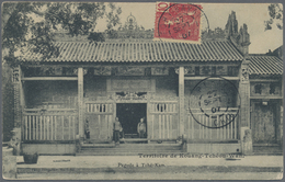 Br Französisch-Indochina: 1907. Picture Post Card Of 'Pagoda De Tche-Kam' Addressed To France Bearing Lndo-China SG 34, - Covers & Documents