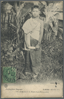 Br Französisch-Indochina: 1907. Picture Post Card Of 'Young Mandarin Girl, Savannaket' Addressed To France Bearing Indo- - Lettres & Documents