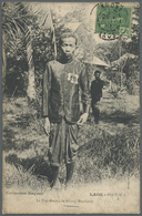 Br Französisch-Indochina: 1907. Picture Post Card Of ‘Tiao-Muong De Khong, Tribe' Addressed To France Bearing Indo - Covers & Documents