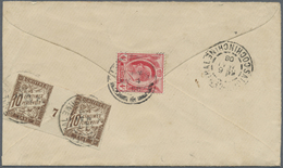 Br Französisch-Indochina: 1908. Envelope Addressed To Annam, China Bearing Straits Settlements SG 154, 4c Red Tied By Si - Lettres & Documents