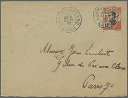 GA Französisch-Indochina: 1910. French Lndo-China Postal Stationery Envelope 'Type Annamite' 10c Red Cancelled By Luang- - Lettres & Documents