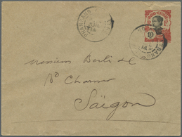 GA Französisch-Indochina: 1914. Lndo-China Postal Stationery 10c Red Cancelled By 'Phanrang A Nhatrang' Ambulant Address - Covers & Documents