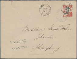 GA Französisch-Indochina: 1918. French Lndo-China Postal Stationery Envelope (small Tear At Top) 10c Orange/red Cancelle - Lettres & Documents