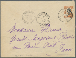 GA Französisch-Indochina: 1923. Postal Stationery Envelope 4c Orange Addressed To Hanoi Cancelled By 'Poste Rurale/Quat- - Lettres & Documents