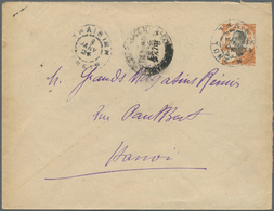 GA Französisch-Indochina: 1924. Postal Stationery Envelope 4c Orange Addressed To Hanoi Cancelled By 'Poste Rurale/Tien- - Covers & Documents