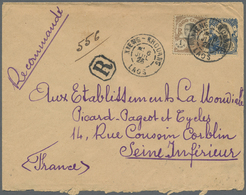 Br Französisch-Indochina: 1925. Registered Envelope Addressed To France Bearing Indo-China Yvert 100, 1c Brown And Yvert - Lettres & Documents