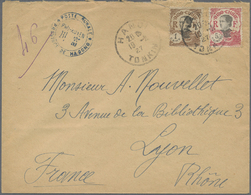 Br Französisch-Indochina: 1927. Envelope Addressed To France Bearing Lndo-China SG 119, 1c Brown And SG 123, 5c Carmine - Covers & Documents