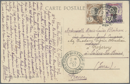 Br Französisch-Indochina: 1927. Picture Post Card Of 'Angkor-Thom' Addressed To France Bearing Indo-China Yvert 41, Je B - Lettres & Documents