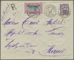 Br Französisch-Indochina: 1929. Registered Envelope Addressed To Hanoi Bearing Lndo-China SG 144, 5c Violet And SG 153, - Lettres & Documents