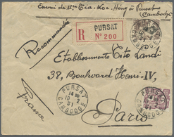 Br Französisch-Indochina: 1931. Registered Envelope Addressed To Paris Bearing Lndo-China SG 130, 12c Brown And SG 148, - Lettres & Documents