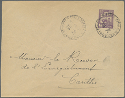 GA Französisch-Indochina: 1931. Indo-China Postal Stationery Envelope (small Faults)  5 Cents Violet Cancelled By Poste - Lettres & Documents