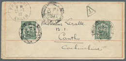 Br Französisch-Indochina: 1932. Envelope Addressed To Cantho, Cochinchine Bearing Indo-China SG 141, 2c Green (2) Tied B - Lettres & Documents