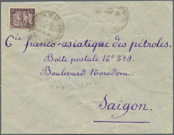 Br Französisch-Indochina: 1933. Envelope Addressed To Saigon Bearing Indo-China SG 175, 5c Violet Tied By ‘Poste R - Lettres & Documents