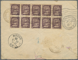 Br Französisch-Indochina: 1933. Air Mail Envelope Addressed To France Bearing Indo-China SG 145, 6c Scarlet And SG 175, - Covers & Documents