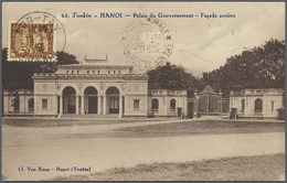 Br Französisch-Indochina: 1933. Picture Post Card Of 'Palais Du Government, Hanoi Addressed To France Bearing Indo-China - Lettres & Documents