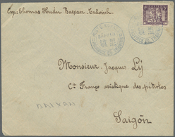 Br Französisch-Indochina: 1933. Envelope Addressed To Saigon Bearing Indo-China SG 175, 5c Violet Tied By 'Poste Rurale/ - Lettres & Documents