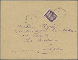 Br Französisch-Indochina: 1933. Envelope (vertical Fold) Addressed To Saigon Bearing Indo-China SG 175, 5c Violet Tied B - Lettres & Documents