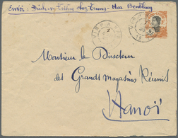 GA Französisch-Indochina: 1933. Postal Stationery Envelope 4c Orange Addressed To Hanoi Cancelled By ‘Vinh A Hanoi - Lettres & Documents