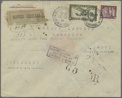 Br Französisch-Indochina: 1934. Registered Envelope Addressed To Hanoi Bearing Lndo-China SG 175, 5c Mauve And SG 204, 2 - Lettres & Documents