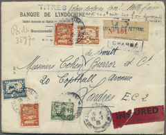 Br Französisch-Indochina: 1935, Registered Insured Letter With Wax Sealing On Reverse From "SAIGON 15.3.35" To London, U - Covers & Documents