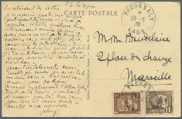 Br Französisch-Indochina: 1936. Picture Post Card Of 'Le Bayon, Angkor' Addressed To Marseille Bearing Indo-China SG 168 - Covers & Documents