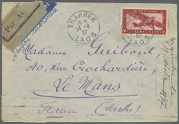 Br Französisch-Indochina: 1937. Air Mail Envelope Addressed To France Bearing French Indo-China SG 206, 36c Carmine Tied - Covers & Documents