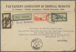 Br Französisch-Indochina: 1938. Air Mail Envelope Addressed To Batavia, Netherlands Lndies Headed 'Far Eastern Associati - Covers & Documents