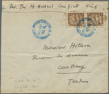 Br Französisch-Indochina: 1939. Envelope (horiz. And Vertical Fold, Shortened At Left, Minor Spots) Addressed To Tonkin - Lettres & Documents