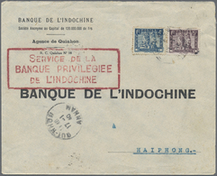 Br Französisch-Indochina: 1940. Envelope Written From The 'Bank Of Lndo-China, Quinhon' Addressed To Haiphong Bearing In - Covers & Documents