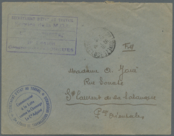 Br Französisch-Indochina: 1942. Military Mail Envelope Cancelled By Sorgues Date Stamp With M/s 'F.M.' And Cachret 'Secr - Covers & Documents