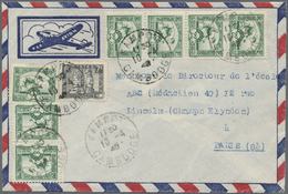 Br Französisch-Indochina: 1949. Air Mail Envelope Addressed To Paris Bearing Indo-China SG 178, 7c Grey And SG 188, 22c - Lettres & Documents